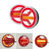 Cumpara ieftin Set 2 Stopuri Auto LED Spate, Universale, diametru 140mm, pentru Remorca, Camion si Trailer, utilaje agricole, 12-24V, Semnalizare dinamica, Pozitie,