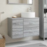 Cumpara ieftin Set dulap baie 2 buc. Sonoma gri 79,5 x 44,5 x 80 cm
