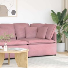 Modul modular de colț pentru canapea cu perne, roz, 100 cm