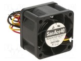 Ventilator SANYO DENKI DC axial 24V 40x40x28mm 36,6m3/h 53dBA bilă