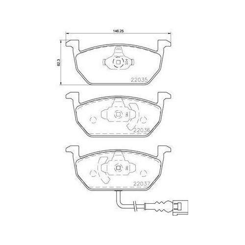 Placute frana Audi , A3 Sportback (8va 8vf) 09.12-08.21; Seat Leon (5f1) 09.12-05.21, Leon Box / Liftback (5f1) 09.12-08.20, Leon Sc (5f5) 01.13-12.1