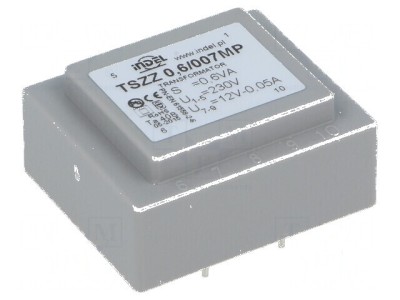 Transformator &amp;icirc;ncapsulat 0,6VA 230VAC 12V 50mA PCB IP00 foto
