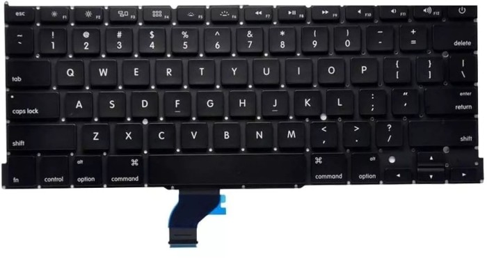 Tastatura Laptop, Apple, Macbook Pro Retina 13 A1502 An 2013-2015, MG72, MG92, ME855, ME864, ME855LL, ME72LL , ME92LL, ME864LL, iluminata, layout US