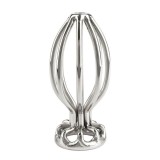 Plug anal MR. STEEL Round Wire Plug Small, design deschis cu tije din oțel inoxidabil, lungime 6.6 cm (mic), argintiu