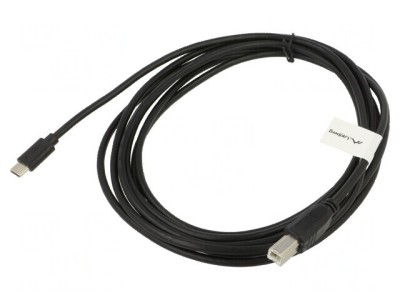 Cablu USB 2.0 USB B la USB C 3m negru aurit Fire: Cu foto