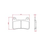 Set placute frana fata Benelli BN 251 - Leoncino 250 - 302R - 302S - BN 320 (RMS)