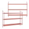 Set 2 buc raft perete Str&auml;ngn&auml;s 50x60x15cm otel rosu [en.casa] HausGarden Leisure
