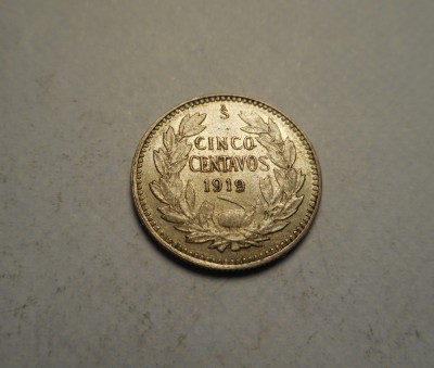 Chile 5 Centavos 1919 foto