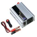 Invertor Auto 12V la 220V, 500W, USB, Priza Universala, Cablu Bricheta + Clesti Baterie, Protectie Termica