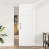 Ușa Glisantă vidaXL cu Set de Componente Albă 78x211 cm Lemn Masiv Pin