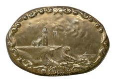 OBIECT VINTAGE DECORATIV PENTRU PERETE DIN TABLA DE ALAMA