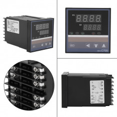 Termostat digital electronic 0-400 ?C PID controler REX-C700 FK02-M*AN foto