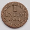 Elvetia, 1 Centime 1844 Geneva, Europa