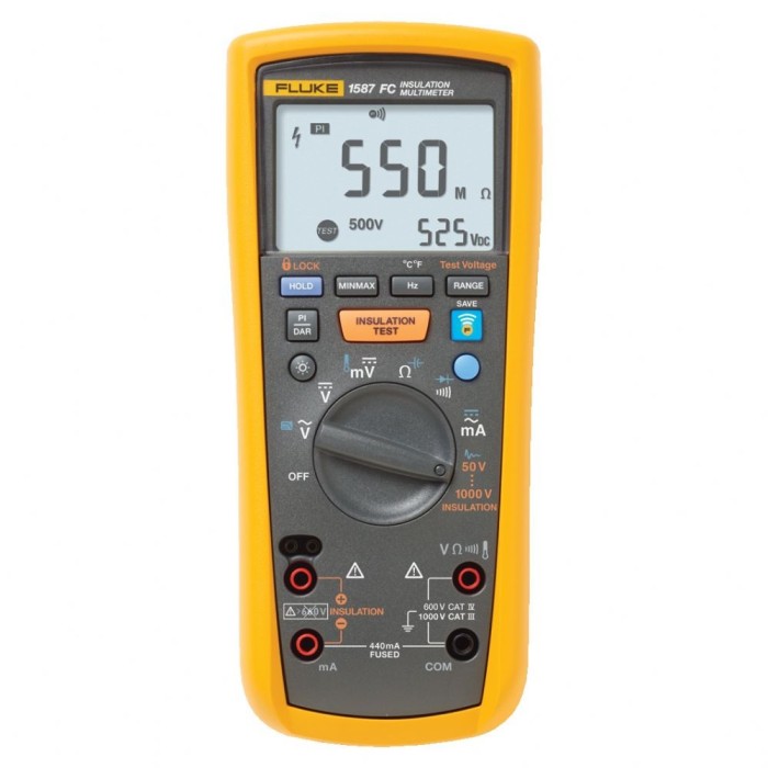 Multimetru de izolatie Fluke 1587 FC cu functii digitale si masurare True RMS