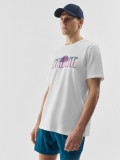 Tricou cu imprimeu pentru bărbați - alb, 4F Sportswear