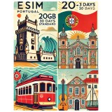 eSIM Portugal, 20GB, 30 Days, Standard