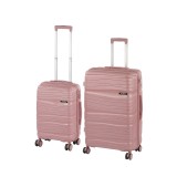 TraveLux Voyager VI set valiză rulantă aur roz