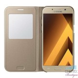 Husa Flip Cu Fereastra Samsung Galaxy A5 (2017) A520 S-View EF-CA520PFEGWW Original In Blister Aurie