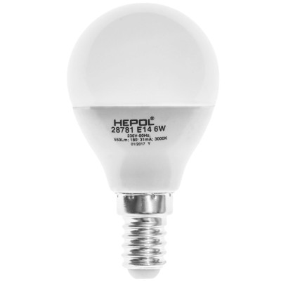 Bec LED Hepol mini E14 6W 550lm lumina calda 3000 K, dimabil foto