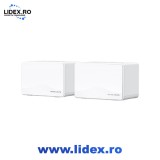 Sistem Wireless Mesh MERCUSYS Halo H25BE BE3600, Wi-Fi 7, Dual Band 688 + 2880 Mbps, 2 buc, alb