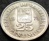 Moneda 25 CENTIMOS - VENEZUELA, anul 1978 *cod 648 A = UNC, America Centrala si de Sud