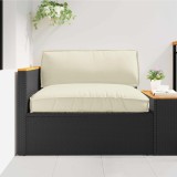 vidaXL Set de perne pentru palet 2 pcs Crem Material Oxford 3329081