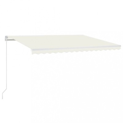 Copertina retractabila manual cu LED, crem, 400x350 cm foto