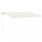Copertina retractabila manual cu LED, crem, 400x350 cm