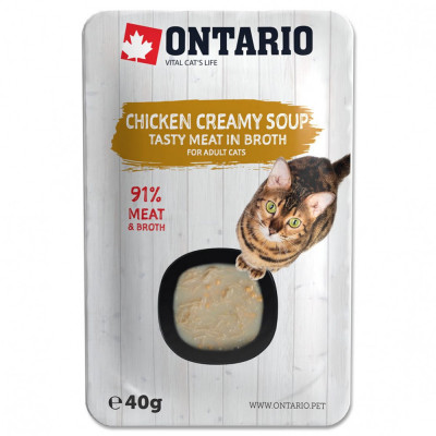 Supă-cremă de pui Ontario Cat 40 g foto