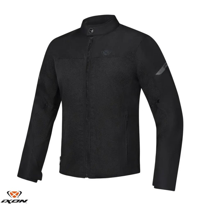 Geaca (jacheta) barbati pentru scuter - motocicleta Racing/Roadster Ixon vara model Fresh MS culoare: negru &ndash; tip croi: Slim Fit XL