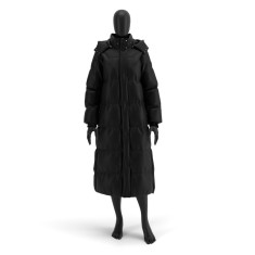 Geaca femei neagra oversize GF010