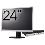 Pachet Calculator Second Hand HP EliteDesk 800 G5 Mini PC, Intel Core i5-9500T 2.20 - 3.70GHz, 8GB DDR4, 256GB SSD + Monitor 24&amp;quot; NewTechnology Me