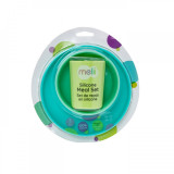 SET 3 RECIPIENTE SILICON HRANA BEBE, MELII, BLUE&amp;LIME&amp;MINT