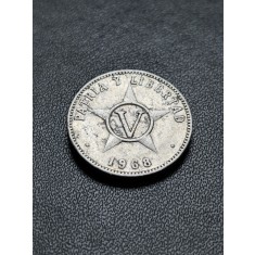 B 11-2 Moneda 5 Centavos Cuba 1968