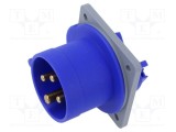 Conector alimentare AC trifazat AMPHENOL IP&amp;S 16A 250V IP44 flanșă 4 pini