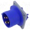 Conector alimentare AC trifazat AMPHENOL IP&amp;S 16A 250V IP44 flanșă 4 pini