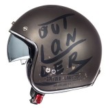 Cumpara ieftin Casca open face pentru scuter - motocicleta MT Le Mans SV Outlander maro metalic/negru mat (ochelari soare integrati) XS (53/54cm)
