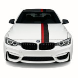 Sticker auto rally stripe carbon 3d, 140x17 cm, negru rosu, banda decorativa tuning exterior masina, folie autoadeziva oracal