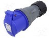 Conector alimentare AC, IEC 60309, IP44, 16A, 250V AC, 4 pini, AMPHENOL - 2CMA102014R1000