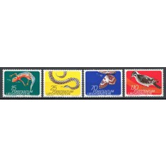 Liechtenstein 1974 609/12 MNH nestampilat - Fauna (II)