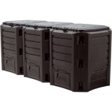 Cumpara ieftin Compostor de gradina, 3 module, Module Compogreen, 1200 L, negru, 198x71.9x82.6 cm, Prosperplast