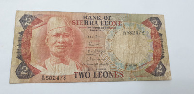 bancnota sierra leone 2 L 1980 foto