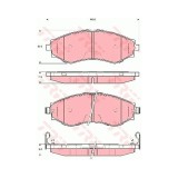 Set placute frana Trw GDB3345, parte montare : punte fata