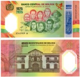 BOLIVIA █ bancnota █ 200 █ 2025 █ POLYMER COMEMORATIV █ 1825-2025 █ UNC █ necirculata