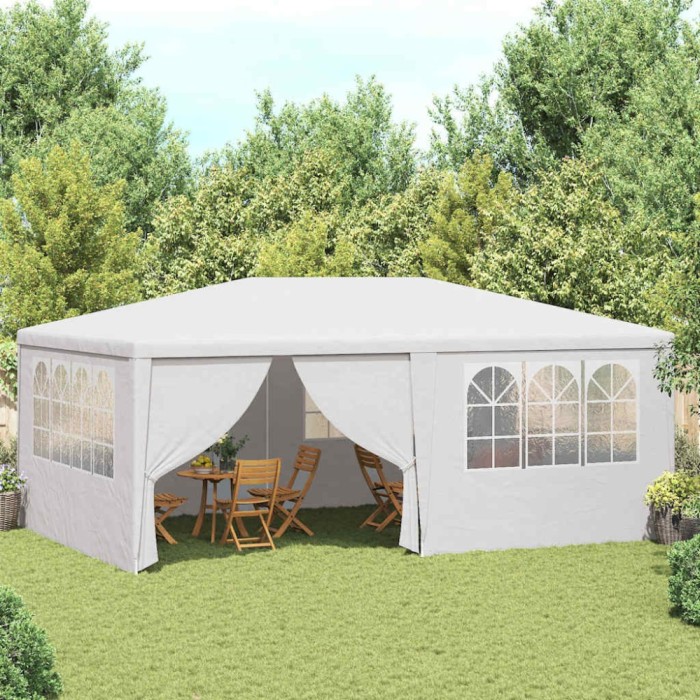 vidaXL Cort de petrecere profesional cu pereți alb 4 x 6 m 90 g/m&sup2;