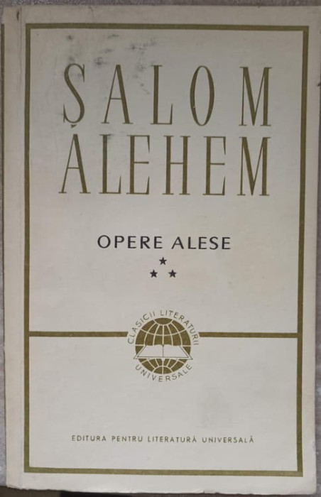 OPERE ALESE VOL.3 INTOARCEREA DE LA IARMAROC-SALOM ALEHEM-277752