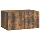 vidaXL Oglindă TV montată pe perete Stejar fumuriu 59,5 x 41 x 30 cm 898510