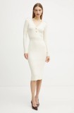 Morgan rochie RMBROOK culoarea bej, midi, mulată, RMBROOK
