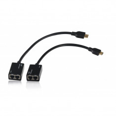 Prelungitor HDMI Well, pana la 30 m, Pigtail FullHD V1.3 foto