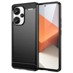 Husa carbon compatibila xiaomi redmi note 13 pro plus, tech antisoc, negru foto